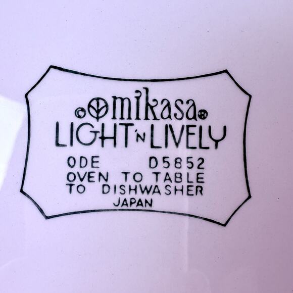 Vintage Mikasa Platter Plate 1970’s Light n Lively Ode D5852 Oven to Table 12" - Picture 3 of 5